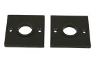 Pair square escutcheons cast iron black powder coated