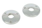 Pair round escutcheons chrome Øhole 15mm