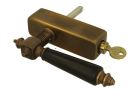 Handle Tilt & Turn with lock (1890) antique brass ebony