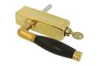 Handle Tilt Turn with lock (1926-1928) polished brass ebony