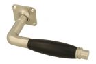 Single door handle with rosette satin nickel ebony (1928)