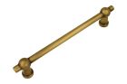 Kitchen handle "Chemin de fer" antique brass 160mm
