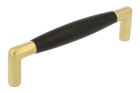 Kitchen handle polished brass ebony