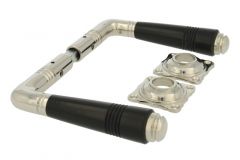 Door handles nickel bakelite pair (1908)