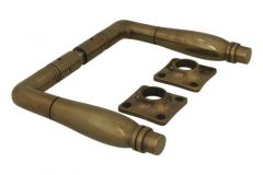 Door handles antique brass pair (1928)