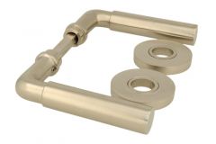 Door handles "Frankfurter" satin nickel pair