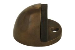 Door stop antique brass floor mounting round 45mm