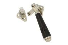 Window fastener (1908) nickel ebony Left