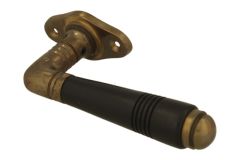 Window handle with rosette antique brass ebony (1908)