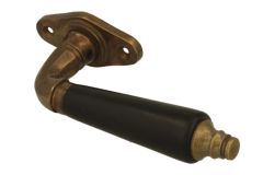 Window handle with rosette antique brass ebony (1904)