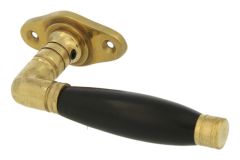 Window handle with rosette polished brass ebony (1926)