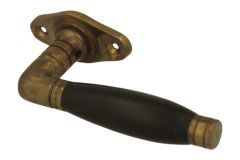Window handle with rosette antique brass ebony (1926)