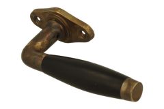 Window handle with rosette antique brass ebony (1932)