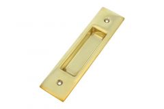 Recessed sliding door flush pull polished brass (1932)