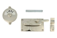 Libre-Occupé door lock for toilet 92×52mm nickel