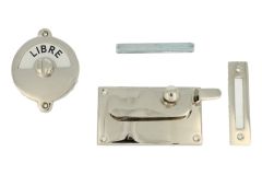 Libre-Occupé door lock for toilet nickel 92×52mm