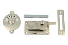 Libre-Occupé door lock for toilet nickel 70x39mm