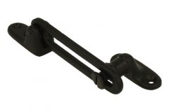 Top hung fanlight stay black 90mm. Price per piece