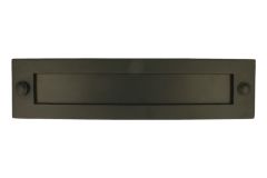 Letter plate brass black powder coated