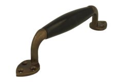 Pull handle 185mm antique brass bakelite
