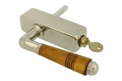 Handle Tilt & Turn with lock (1908) nickel horn