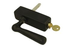 Handle Tilt & Turn lockable brass black powder coated DK-22 