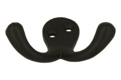 Double Coat hook cast iron finish powder coated