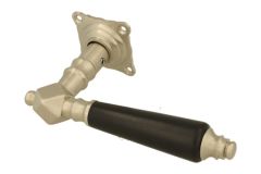 Single door handle with rosette satin nickel ebony (1900)
