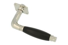 Single door handle with rosette (1926) nickel ebony