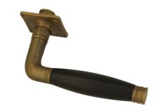 Single door handle antique brass ebony (1926)