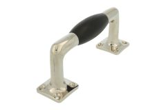Pull handle 130mm modern design nickel ebony