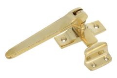 Window fastener reversible polished brass