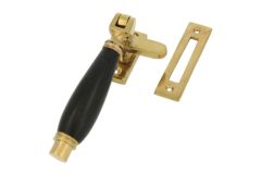 Window fastener reversible polished brass bakelite (1928)