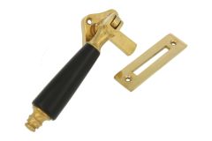 Window fastener reversible polished brass bakelite (1915)