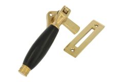 Window fastener reversible polished brass bakelite (1926)