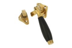 Window fastener polished brass bakelite Left (1936)