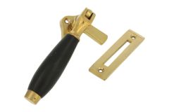 Window fastener reversible polished brass bakelite (1936)