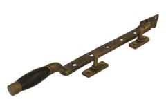 Window stay antique brass ebony 300mm (1926)