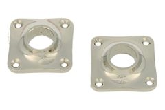 Pair escutcheons nickel Øhole 15mm