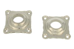 Pair elegant escutcheons nickel