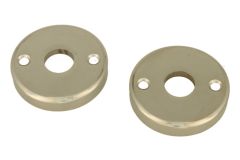 Pair round escutcheons satin nickel (through fixing)