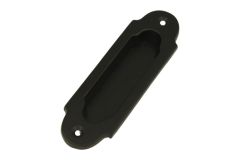Recessed sliding door flush pull cast iron black 127x40mm