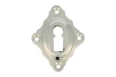 Key escutcheon nickel. Diagonally mounted