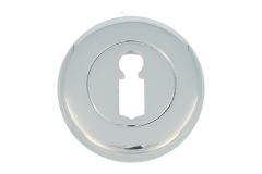 Key escutcheon chrome round concealed escutcheon