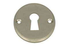 Round rosette with key hole Ø 50mm satin nickel