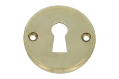 Round rosette with key hole Ø 50mm polished brass