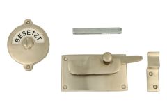 Frei-Besetzt door lock for toilet 92×52mm satin nickel