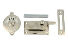 Frei-Besetzt door lock for toilet nickel 70x39mm
