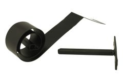 Black iron spring with holder for Bell pull