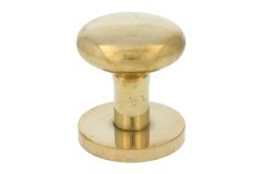 Modern design round door Knob polished brass